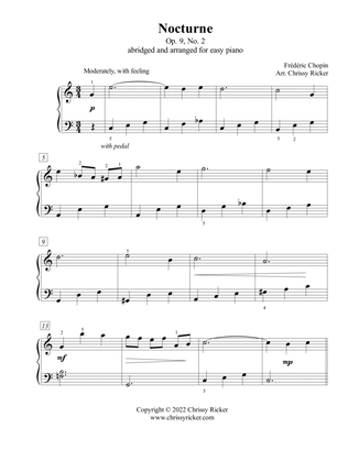 Nocturne, Op. 9, No. 2 - easy piano