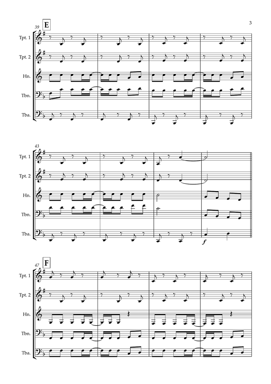 Baby Shark - Brass Quintet Brass Quintet scores gallery preview page 3