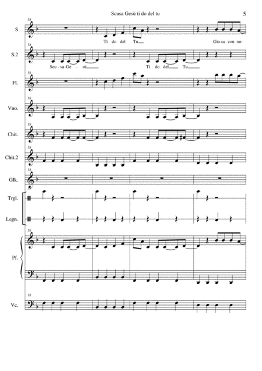 Scusa Gesù Choir scores gallery preview page 5