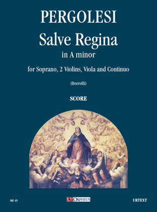 Book cover for Salve Regina in A minor for Soprano, 2 Violins, Viola and Continuo