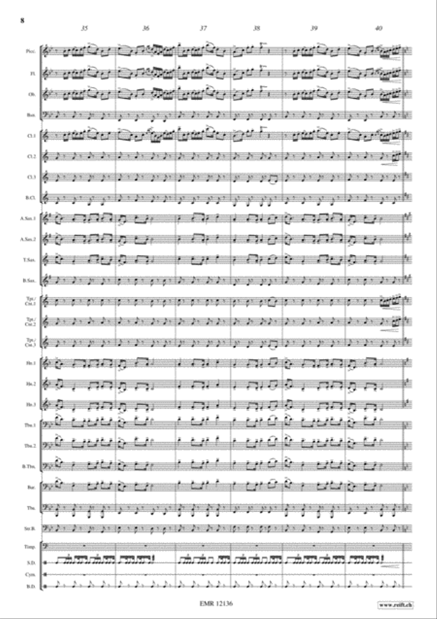 Robert The Bruce's March Concert Band scores gallery preview page 9