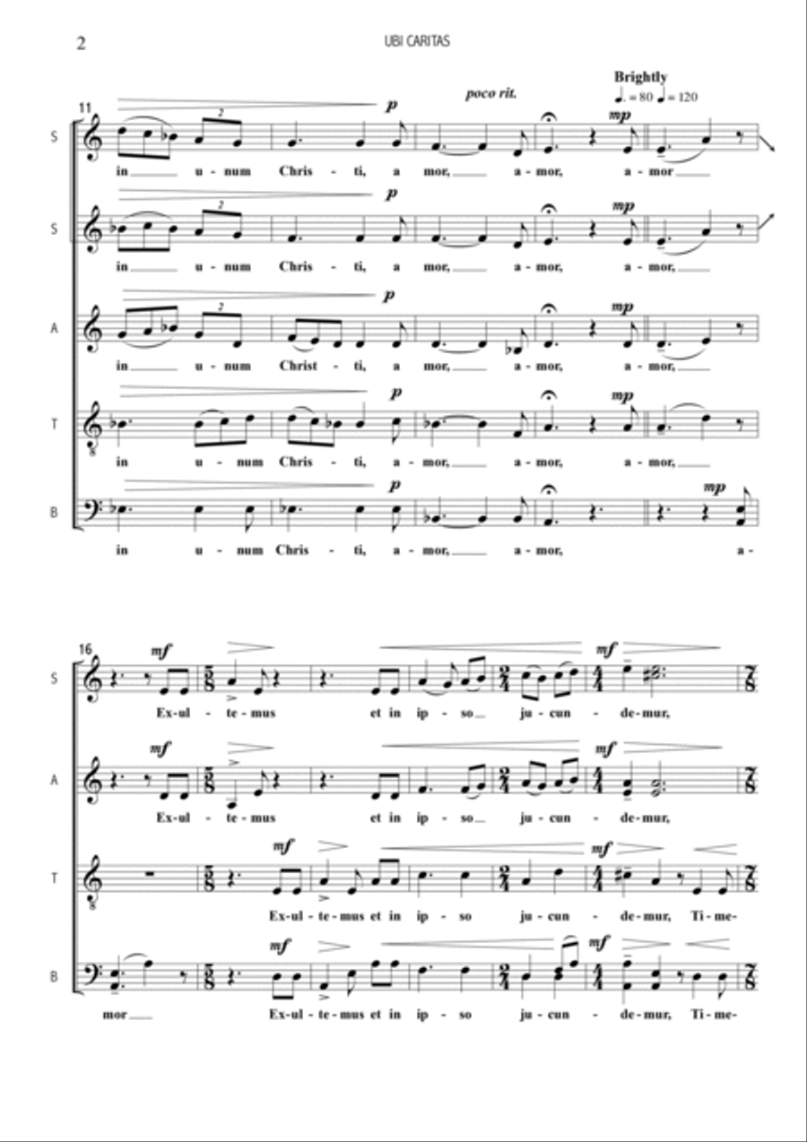 Ubi Caritas Divisi scores gallery preview page 4