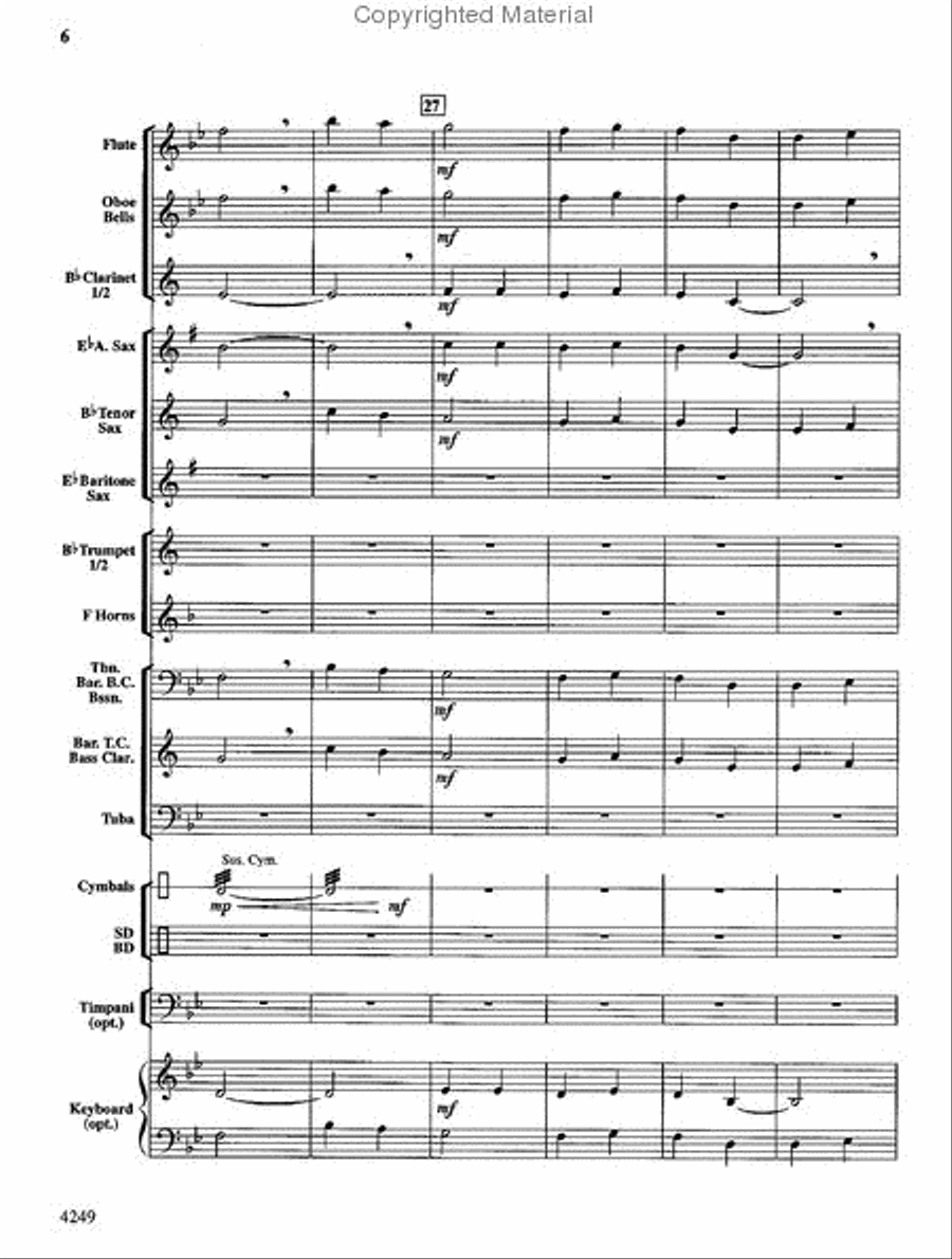 Peanuts & Peanut Butter Concert Band scores gallery preview page 6