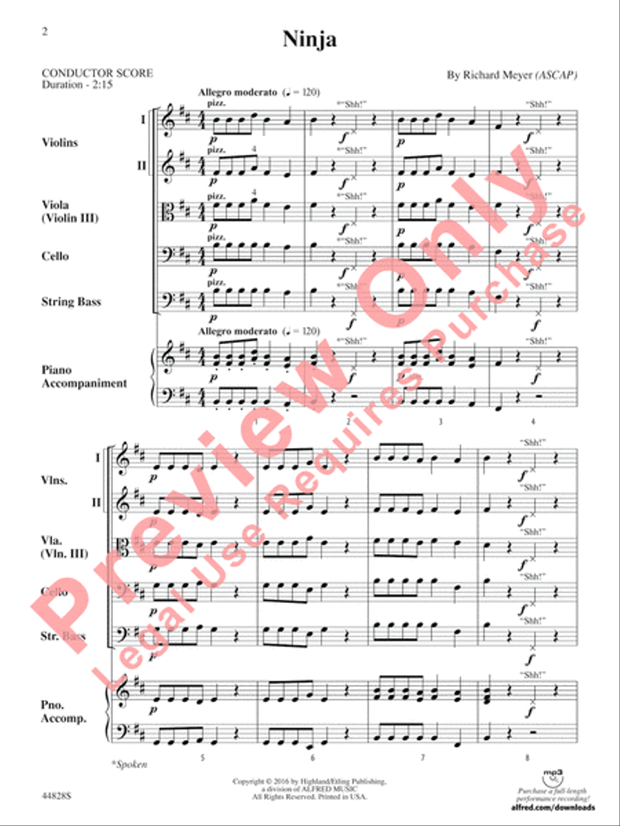 Ninja Ninja String Orchestra scores gallery preview page 3