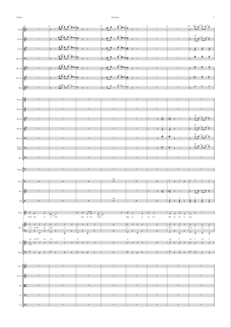 Cabaret Cabaret Full Orchestra scores gallery preview page 3