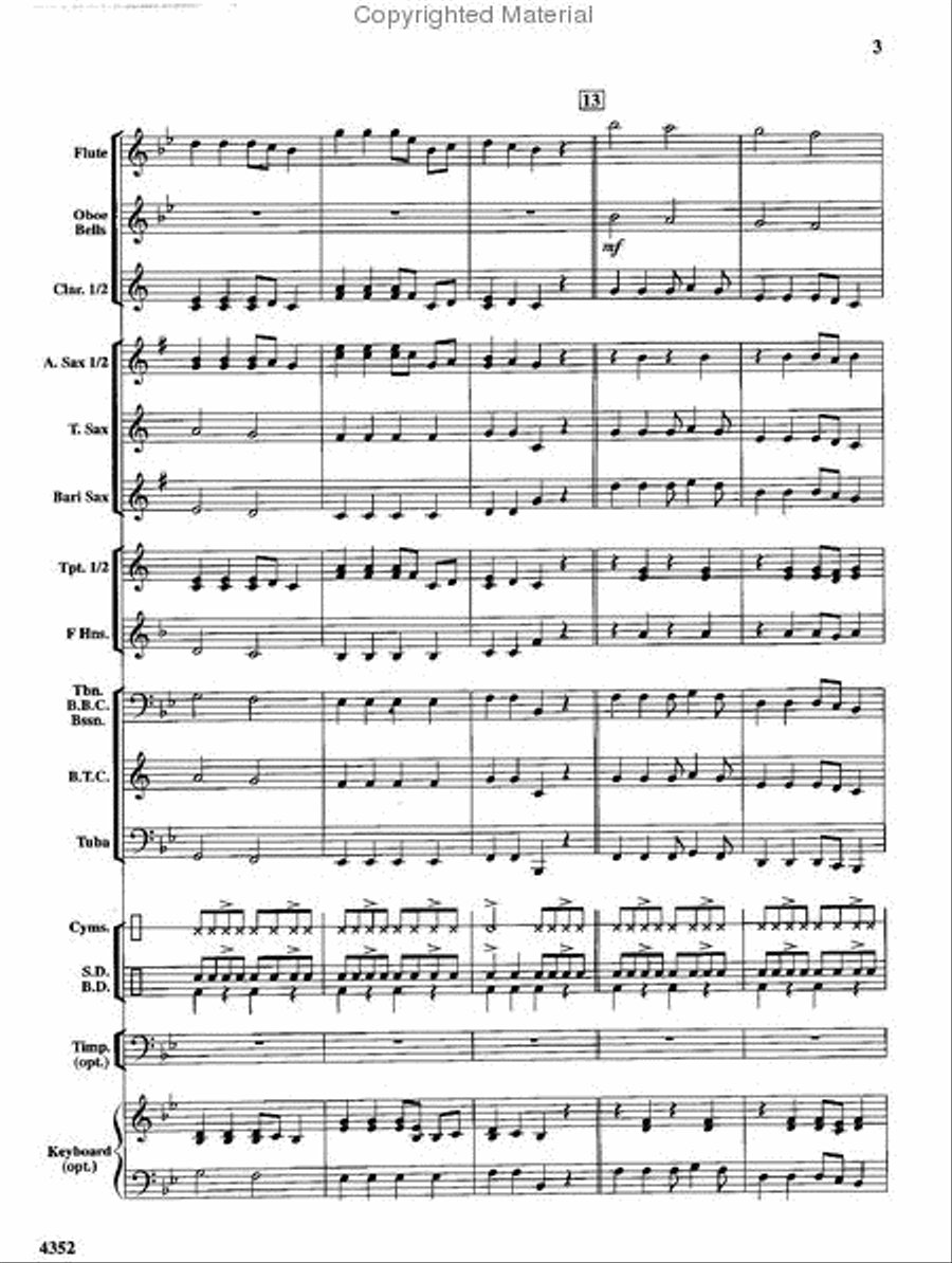 Hometown Hoedown Hometown Hoedown Concert Band scores gallery preview page 4