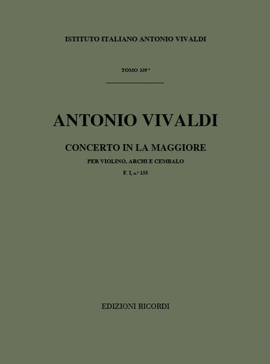 Concerto Per Violino, Archi E BC: In La Rv 344