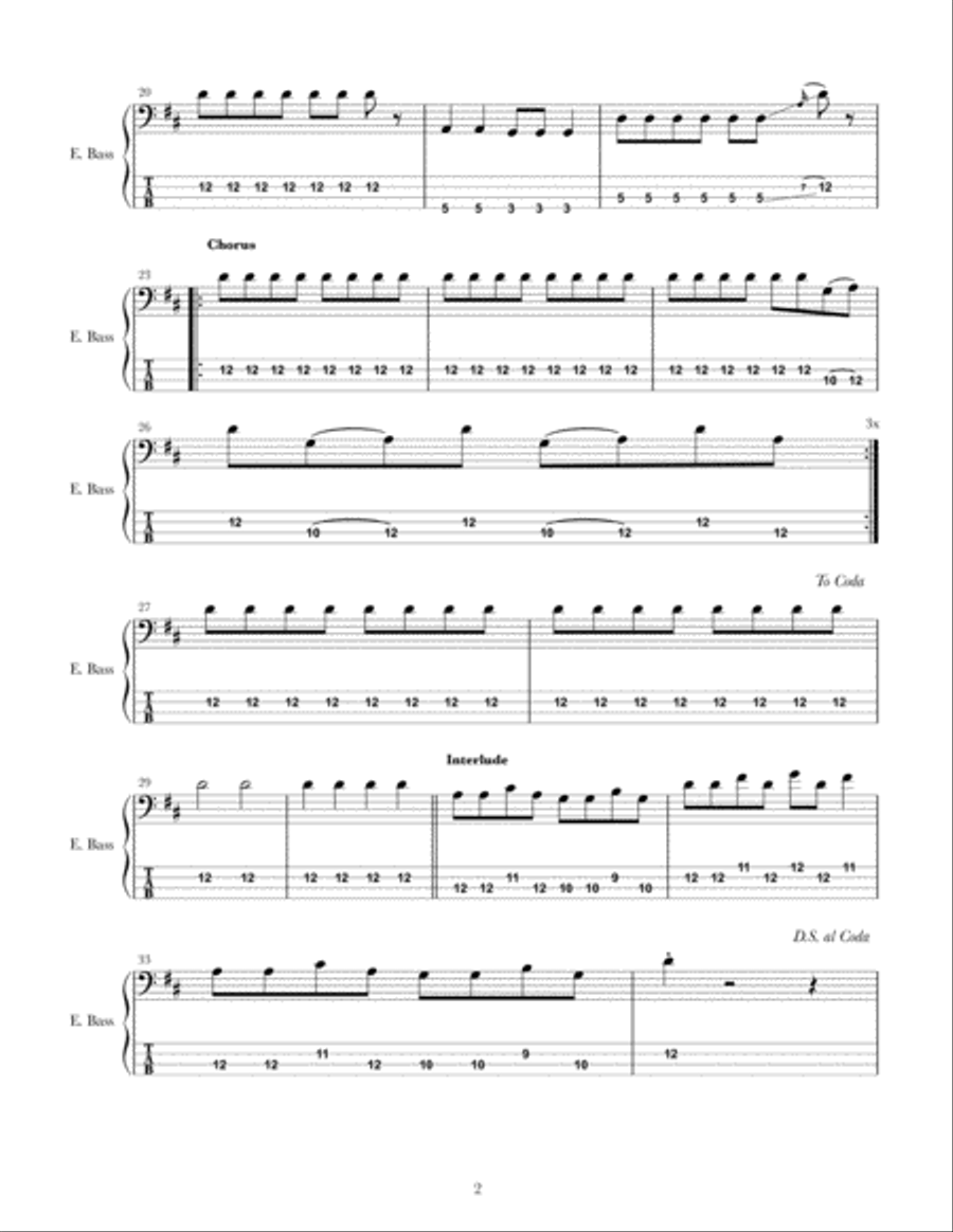 A-punk Bass Guitar scores gallery preview page 2