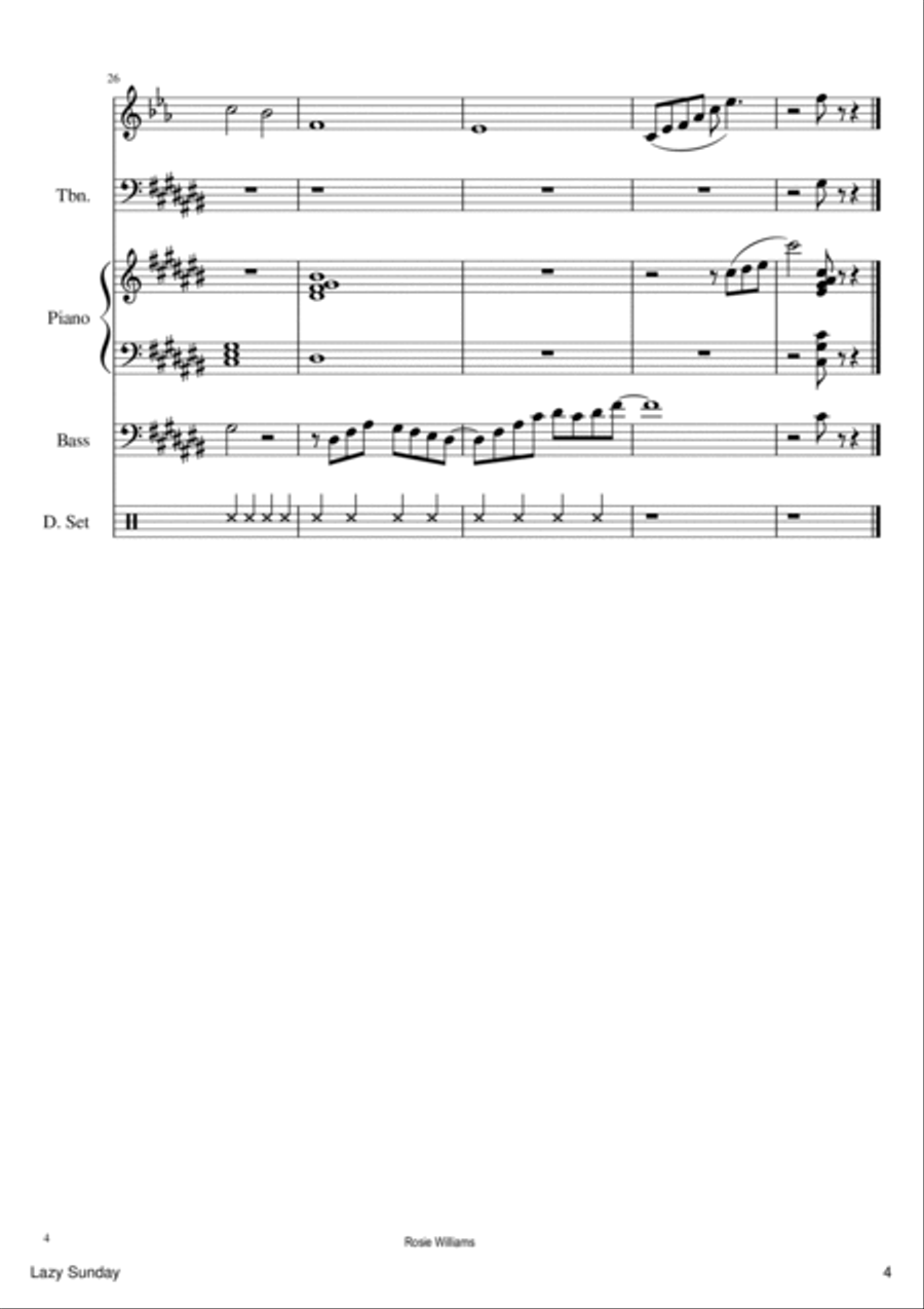 Lazy Sunday Jazz Ensemble scores gallery preview page 5