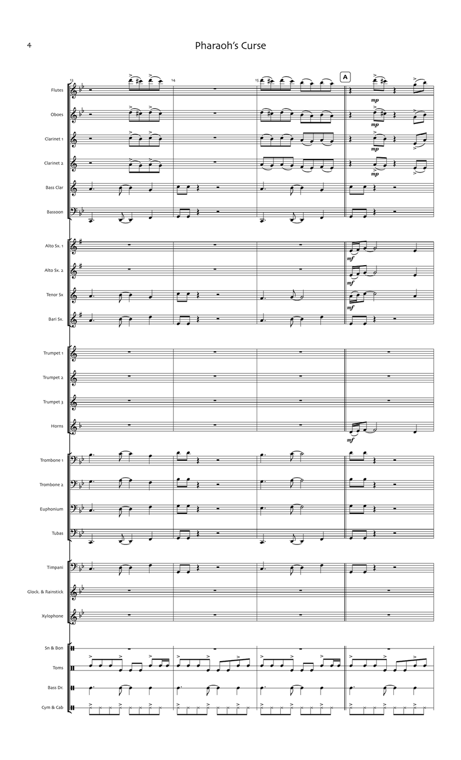 Pharaoh's Curse Concert Band scores gallery preview page 6