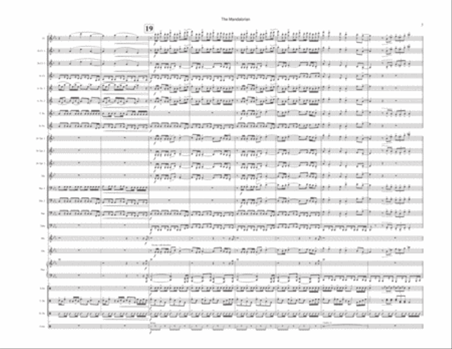 Theme From The Mandalorian Marching Band scores gallery preview page 3
