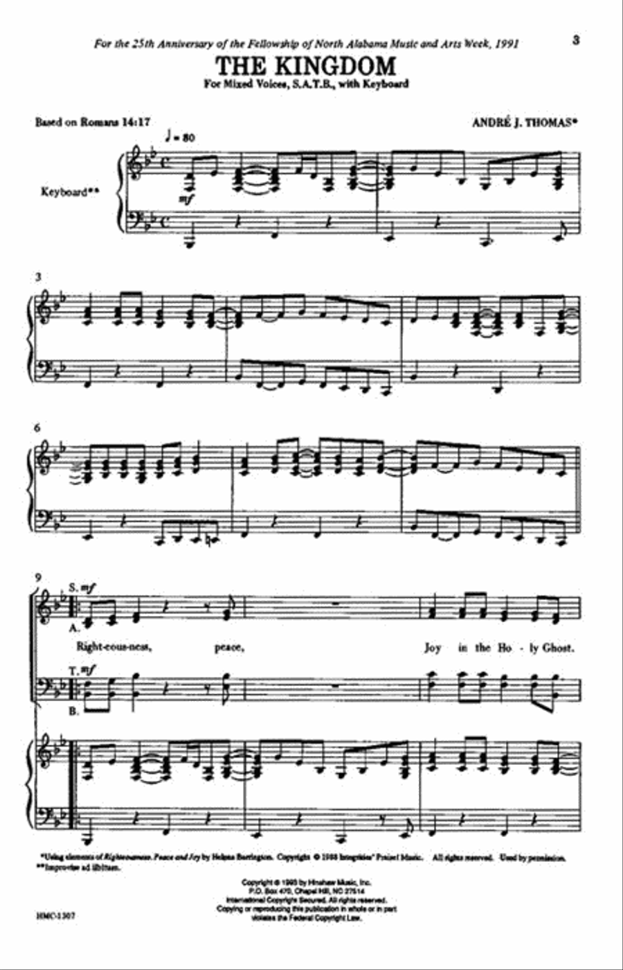 The Kingdom The Kingdom 4-Part scores gallery preview page 2