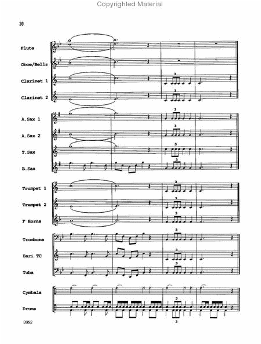 Battle Hymn of the Republic Concert Band scores gallery preview page 19