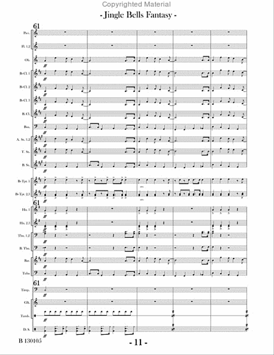 Jingle Bells Fantasy Jingle Bells Fantasy Concert Band scores gallery preview page 14