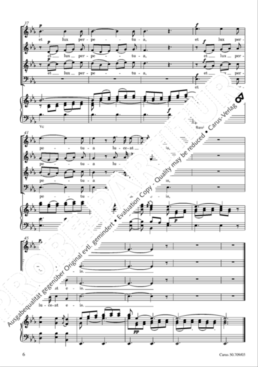 Requiem in E flat major 4-Part scores gallery preview page 7