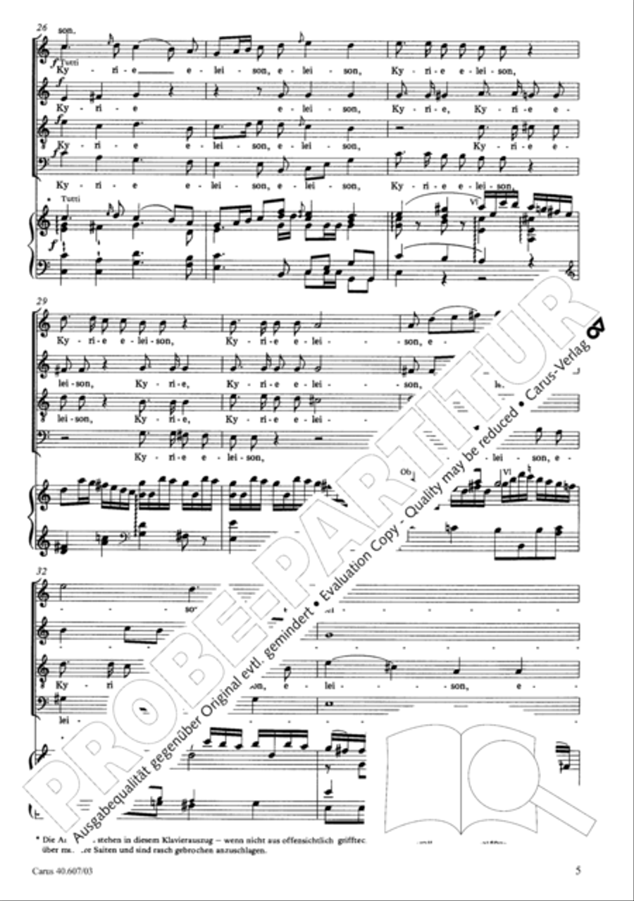 Mass in time of war (Missa in tempore belli) 4-Part scores gallery preview page 12
