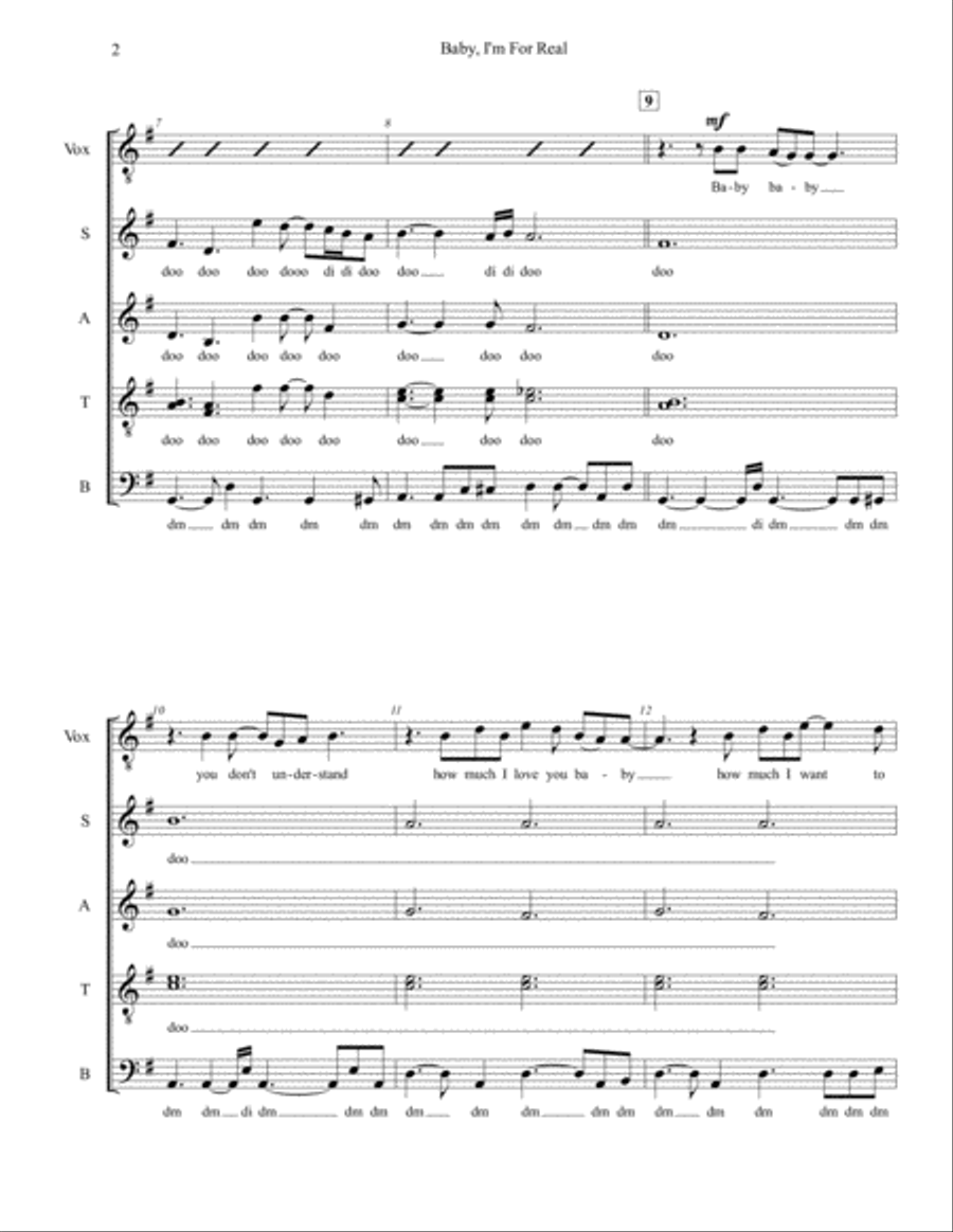Baby I'm For Real Baby I'm For Real Divisi scores gallery preview page 2