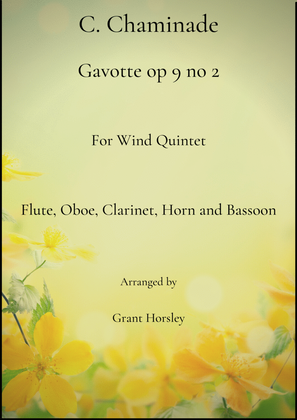 Book cover for "Gavotte" op 9 no 2- C. Chaminade for Wind Quintet- Intermediate