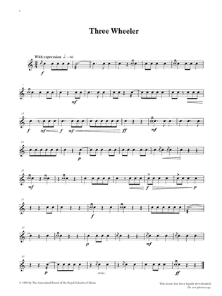 Three Wheeler from Graded Music for Snare Drum, Book II
