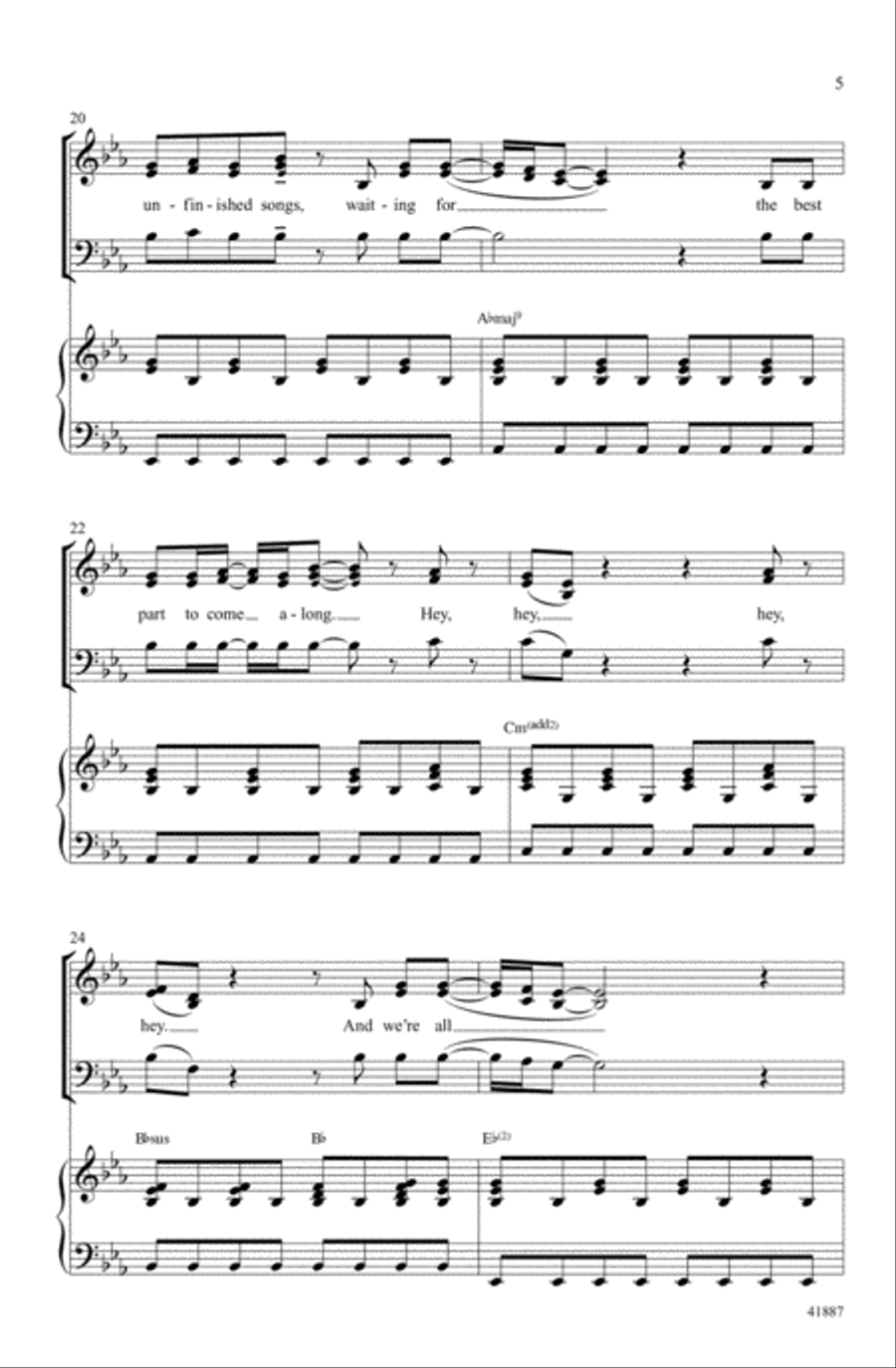 Unfinished Songs Unfinished Songs Choir scores gallery preview page 4