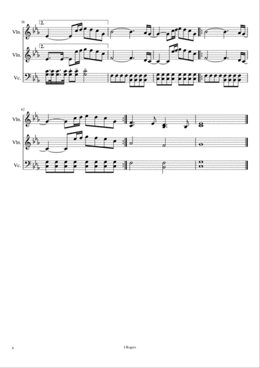 Hymn For The Weekend String Trio scores gallery preview page 6
