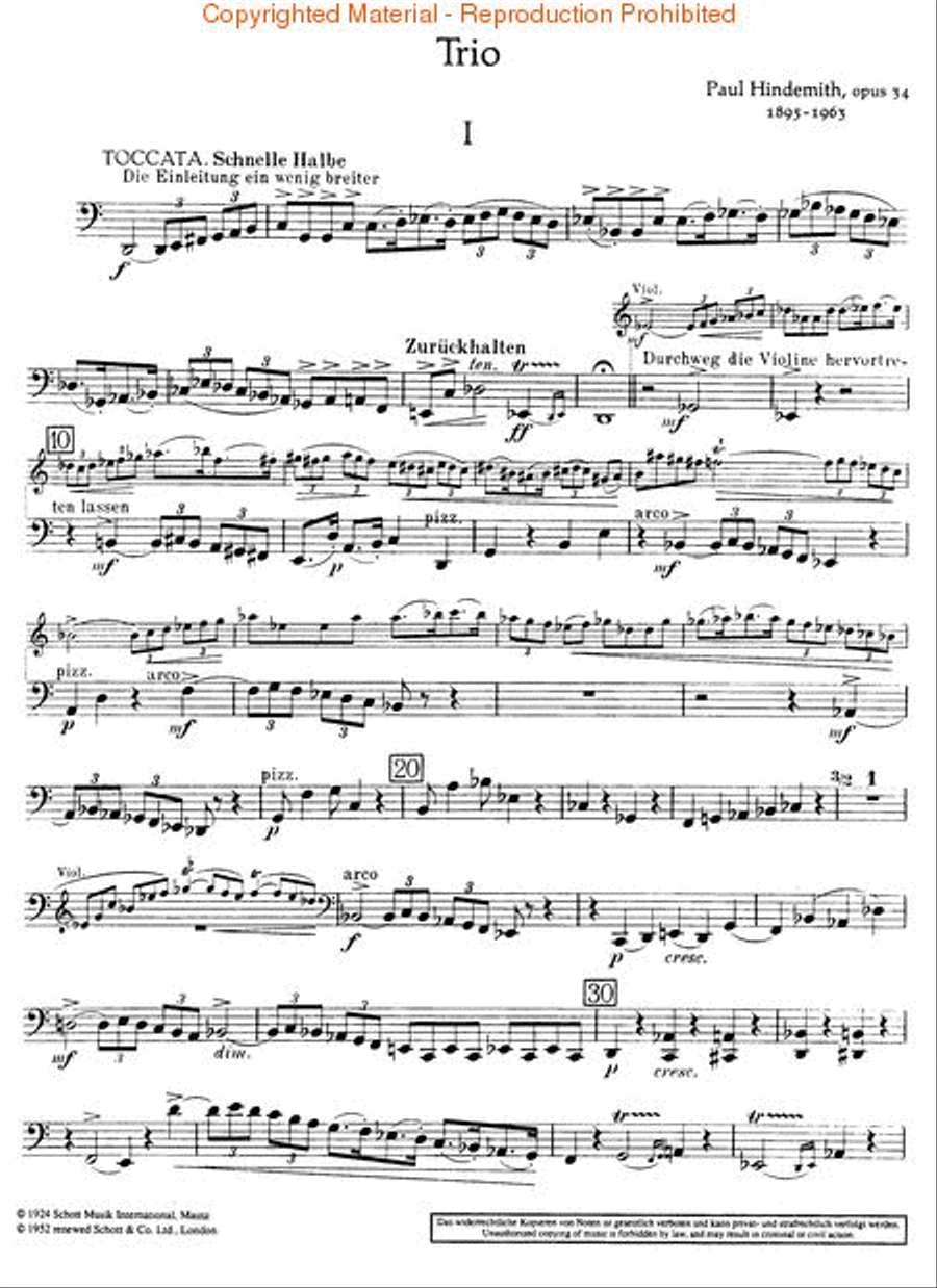 String Trio No. 1, Op. 34 String Trio scores gallery preview page 4