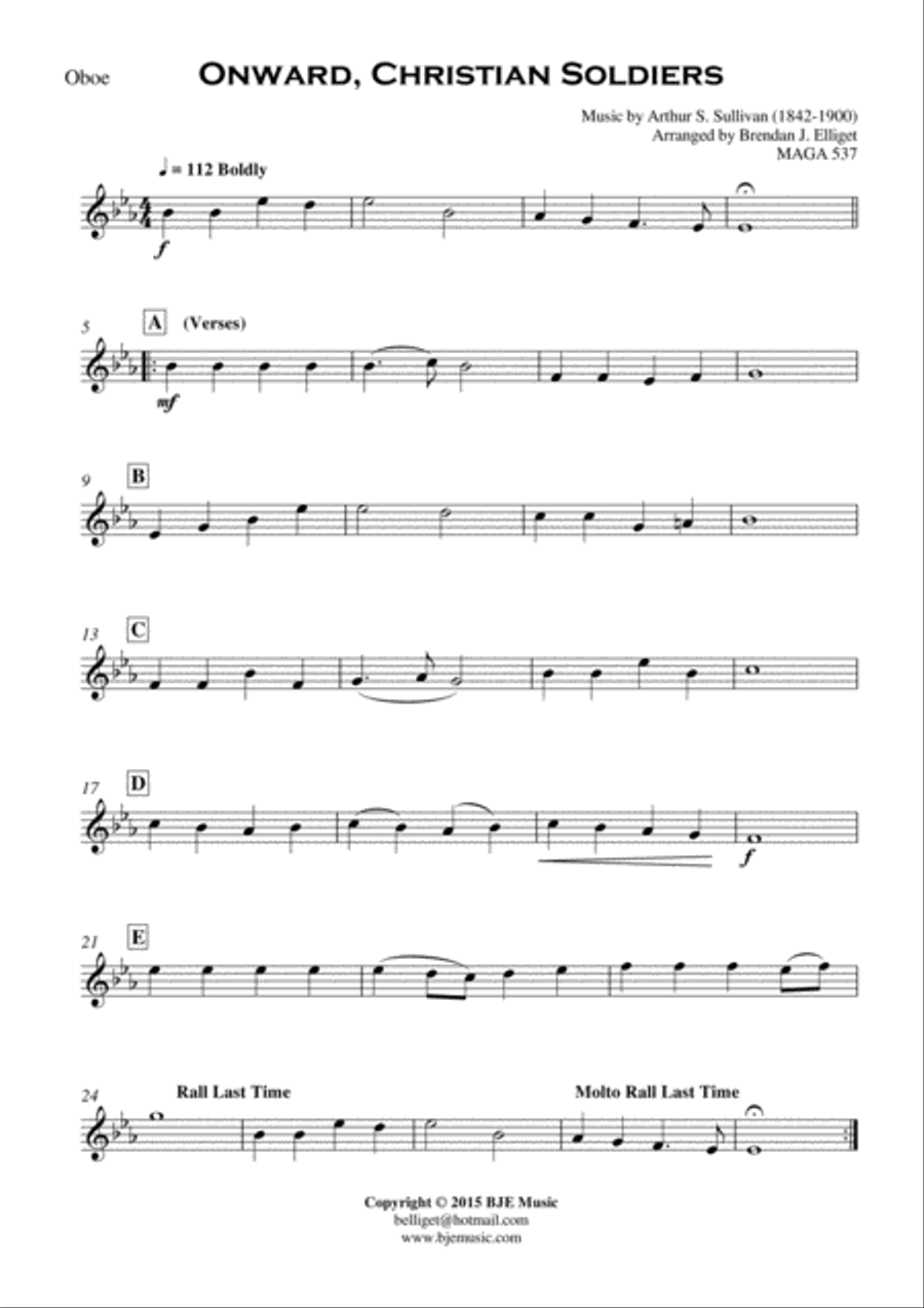 Onward Christian Soldiers Concert Band Score and Parts PDF Concert Band scores gallery preview page 4