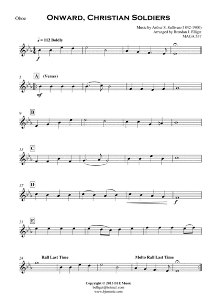 Onward Christian Soldiers Concert Band Score and Parts PDF image number null