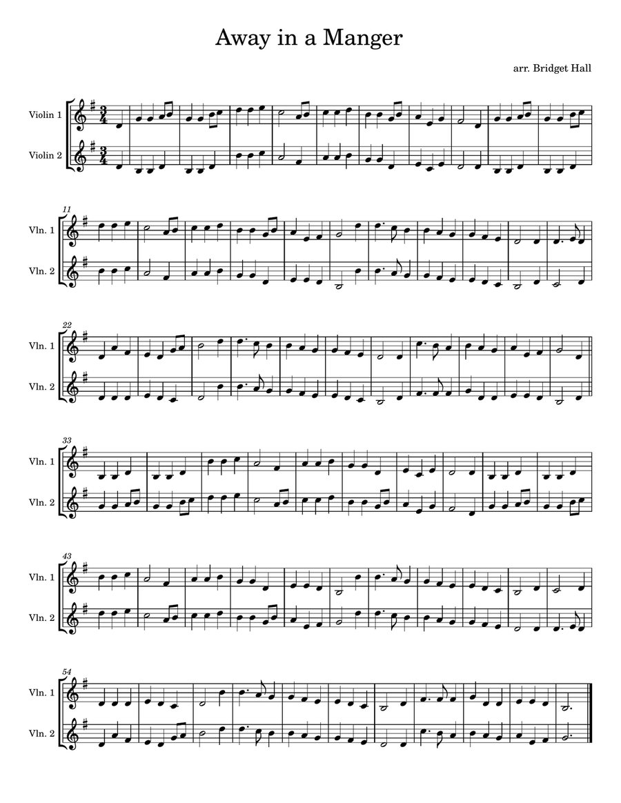 22 Christmas Duets for Violin String Duet scores gallery preview page 5
