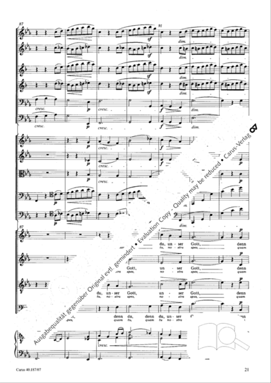 We all believe in one true God (Wir glauben all an einen Gott) 4-Part scores gallery preview page 22
