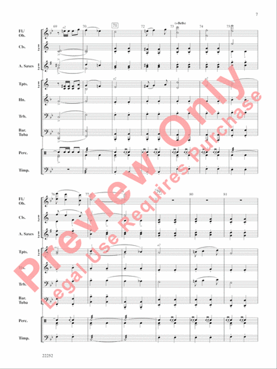 Pomp and Circumstance Marches Concert Band scores gallery preview page 8