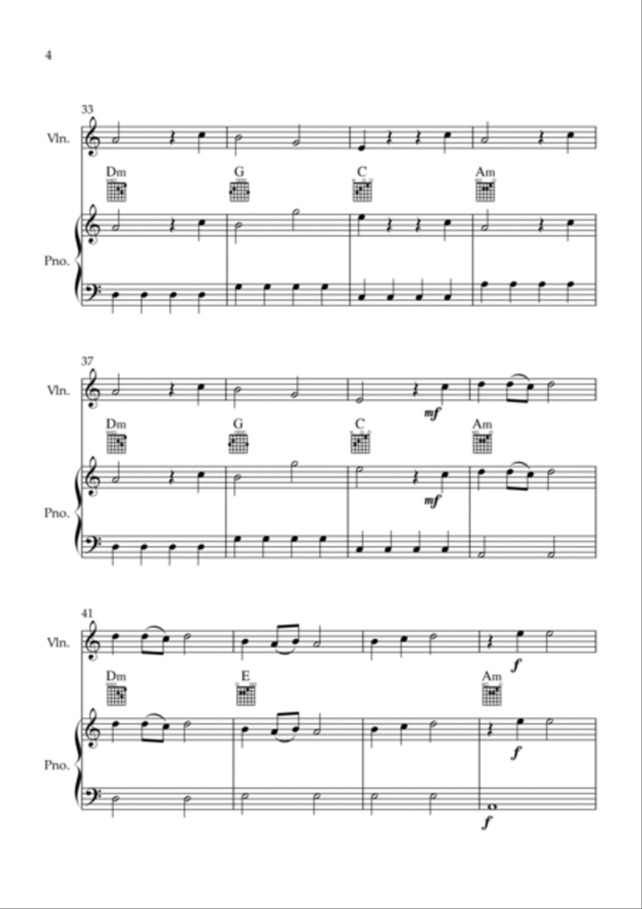 Flowers Violin Solo scores gallery preview page 4