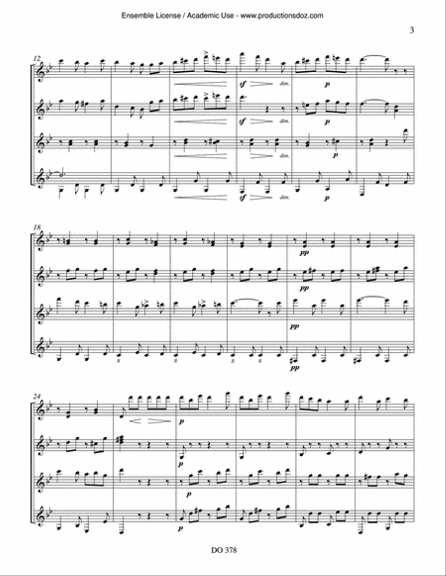 Romances sans paroles op. 19 & Canzonetta op. 12 Guitar Ensemble scores gallery preview page 3