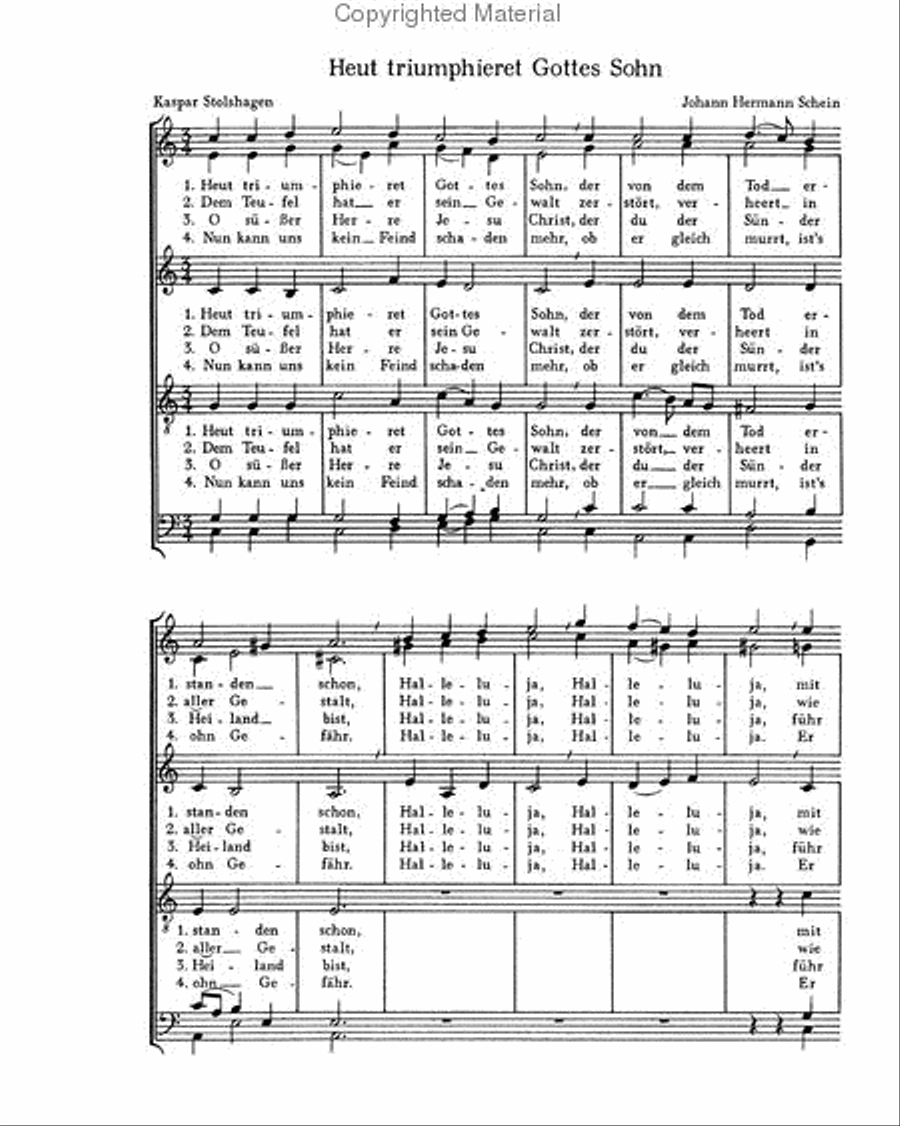 Heut triumphieret Gottes Sohn Choir scores gallery preview page 2