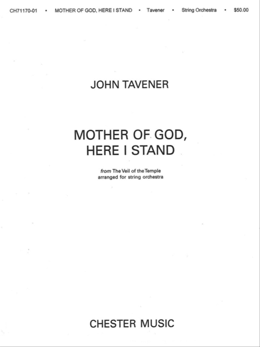 Mother of God Here I Stand Orchestra scores gallery preview page 1