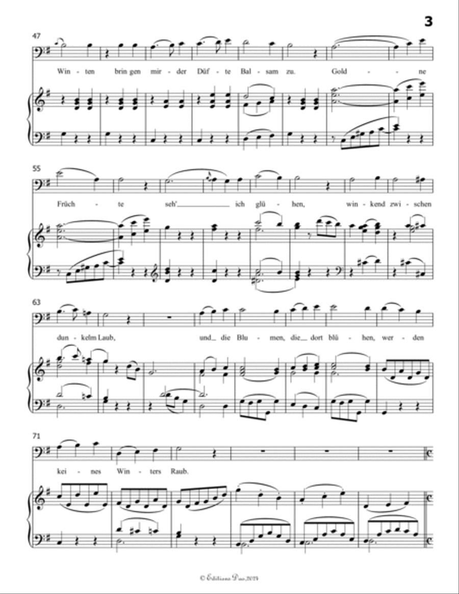 Sehnsucht, by Schubert, D.52, in G Major Voice scores gallery preview page 5