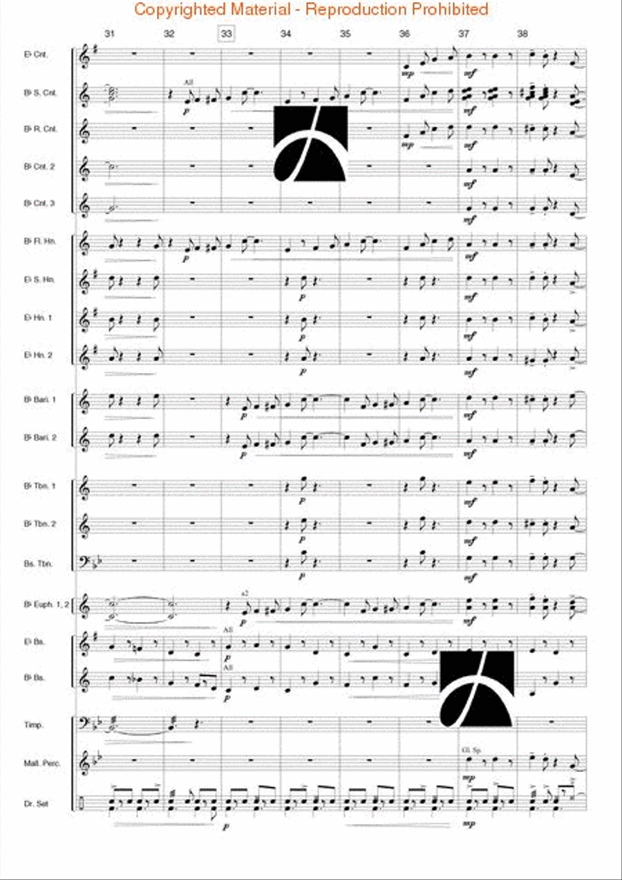 Marching Blues Marching Blues Concert Band scores gallery preview page 6