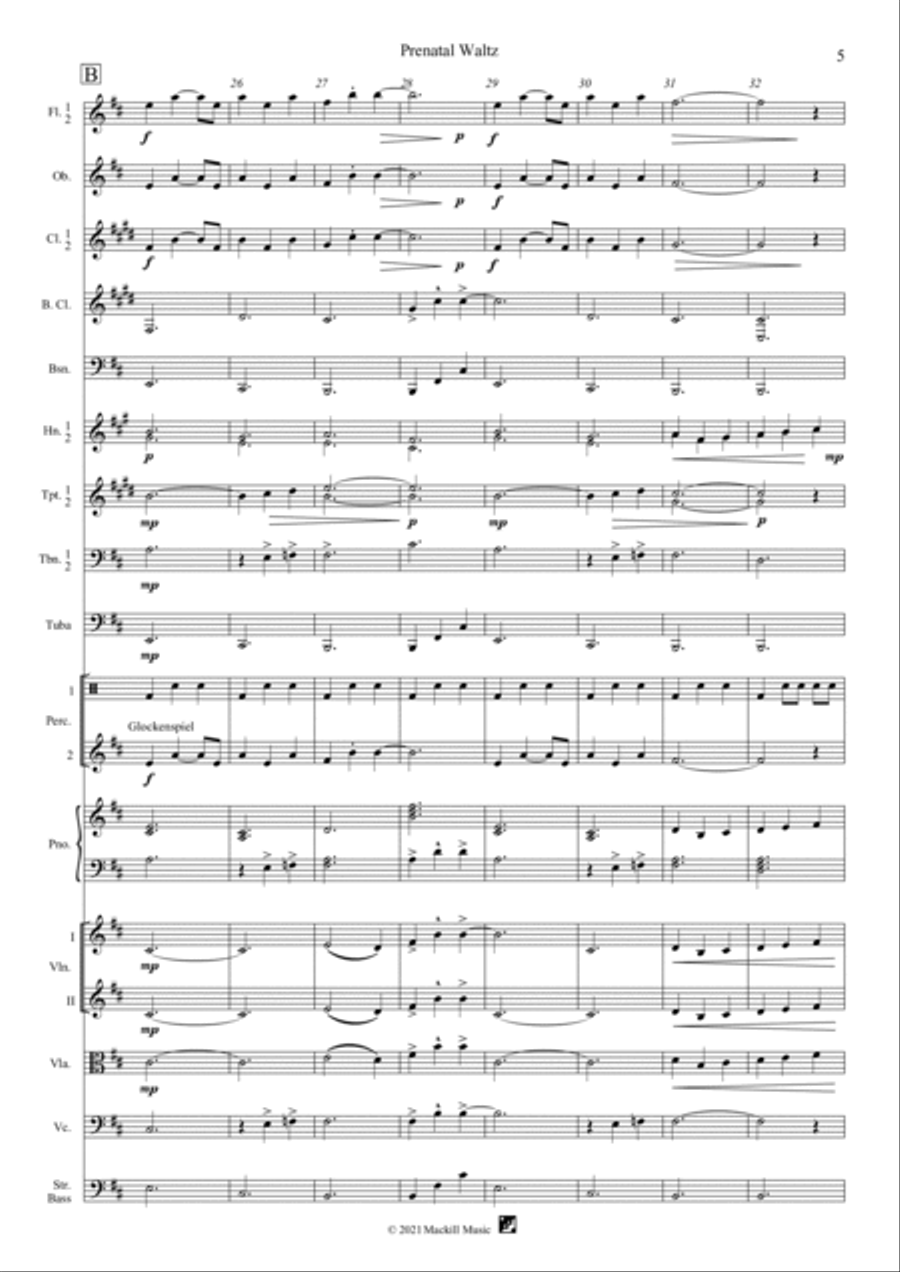 Prenatal Waltz Full Orchestra scores gallery preview page 5