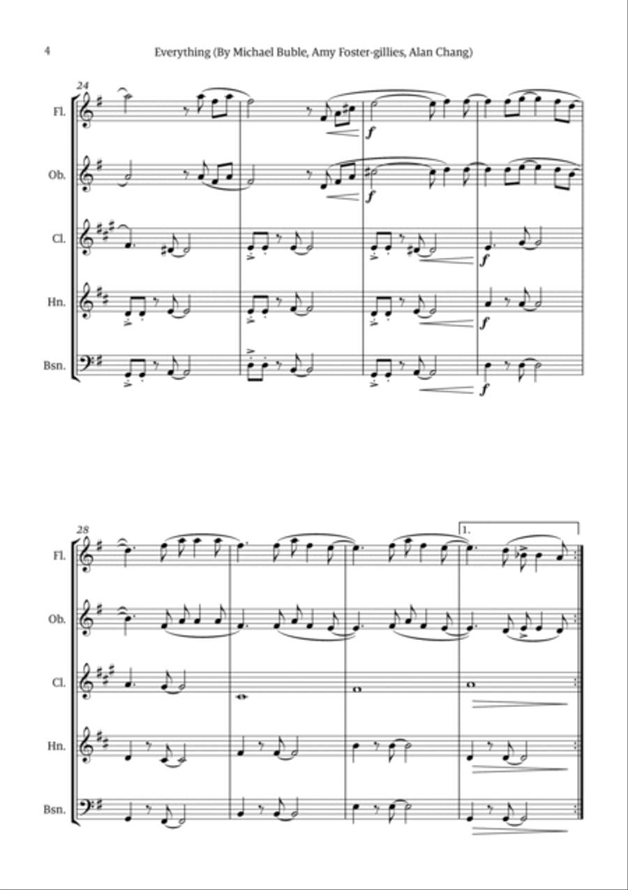 Everything Woodwind Quintet scores gallery preview page 4
