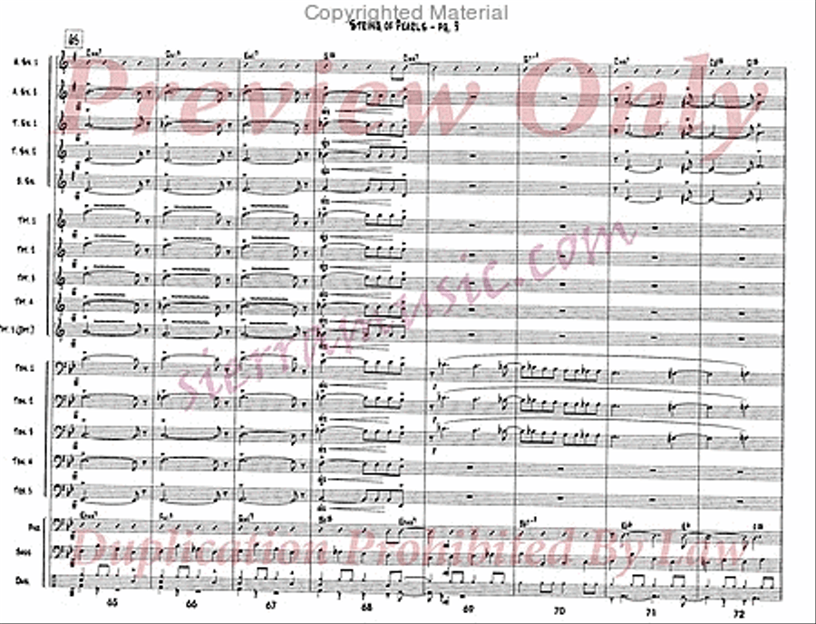 String Of Pearls Jazz Ensemble scores gallery preview page 10