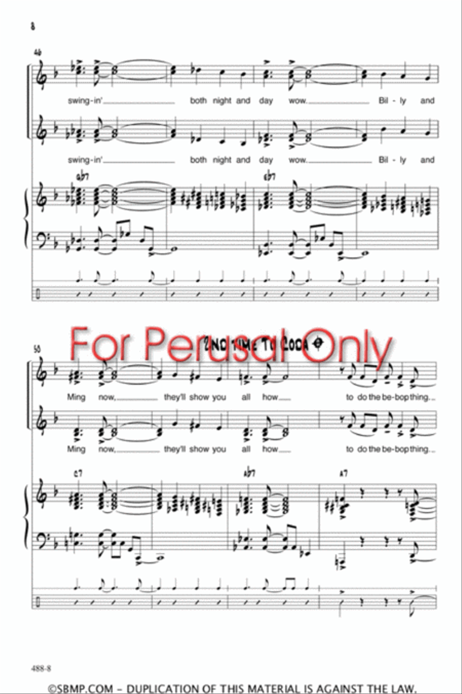 Billy and Ming Do the Bebop Thing - SA Octavo SA scores gallery preview page 8