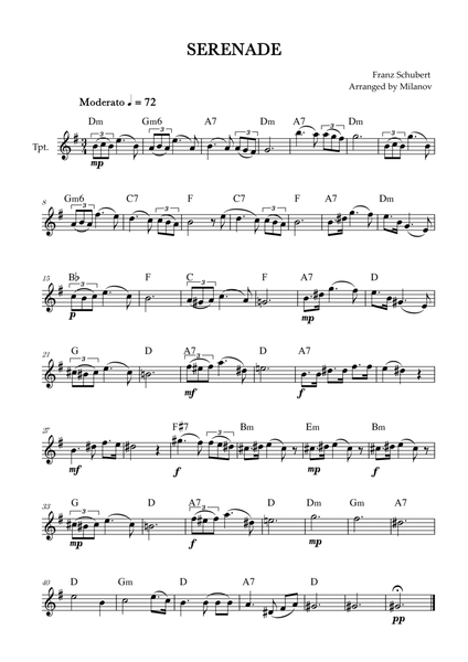 Serenade | Schubert | Trumpet in Bb image number null