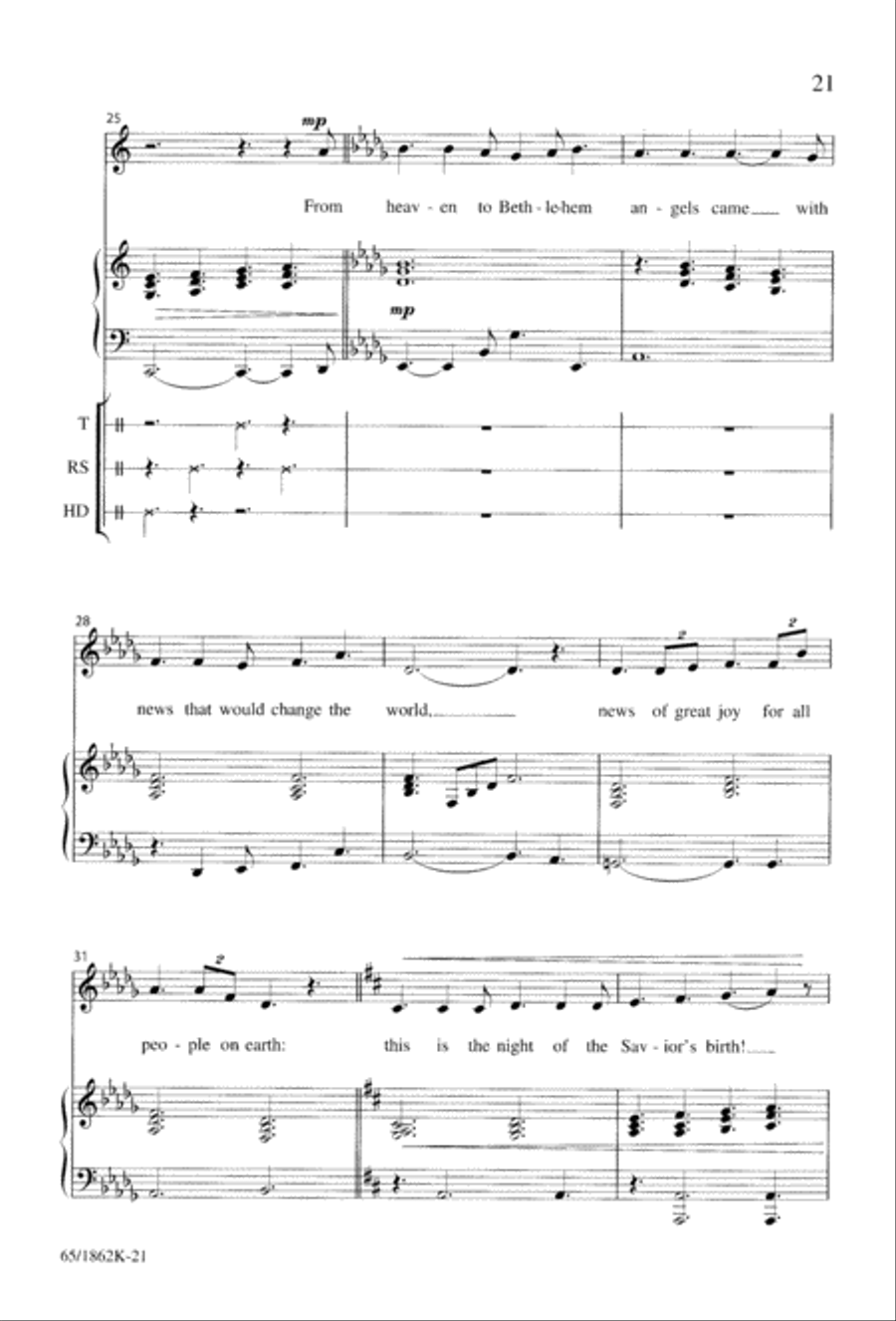 A Long, Long Way to Bethlehem Unison Choir scores gallery preview page 23