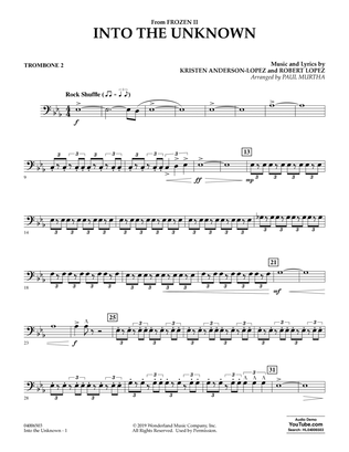 Into the Unknown (from Disney's Frozen 2) (arr. Paul Murtha) - Trombone 2