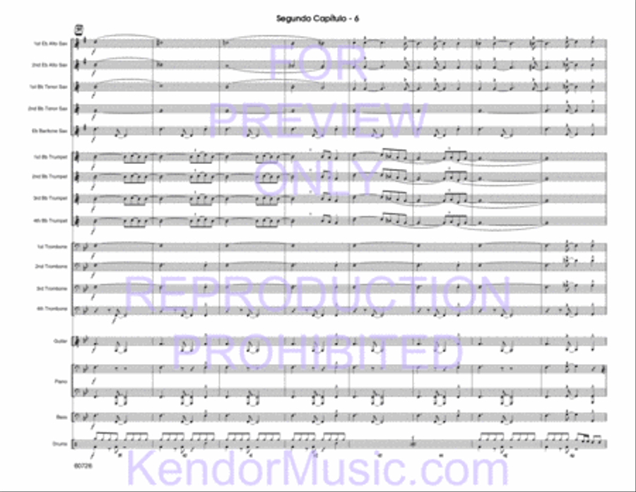 Segundo Capitulo (Full Score) Jazz Ensemble scores gallery preview page 8