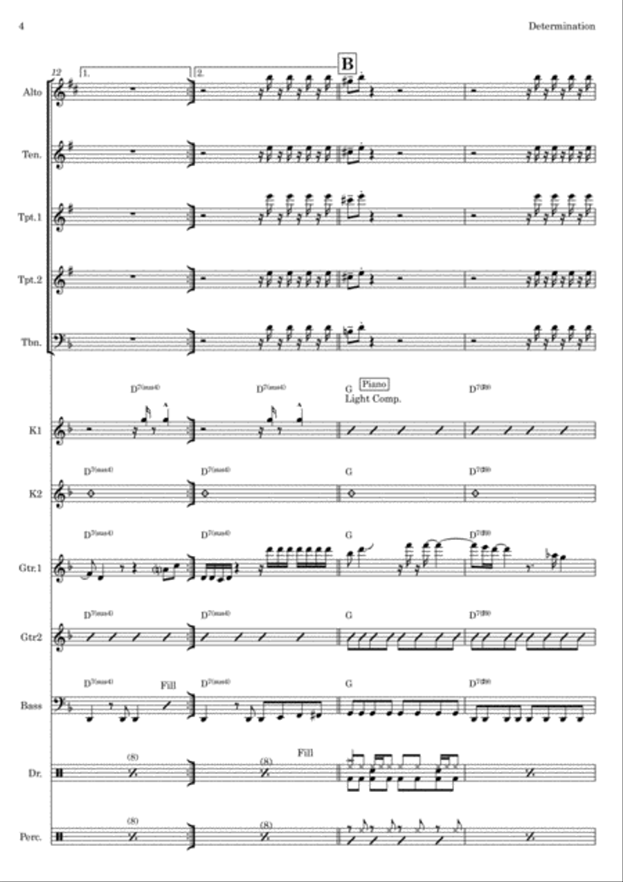Determination Saxophone scores gallery preview page 4