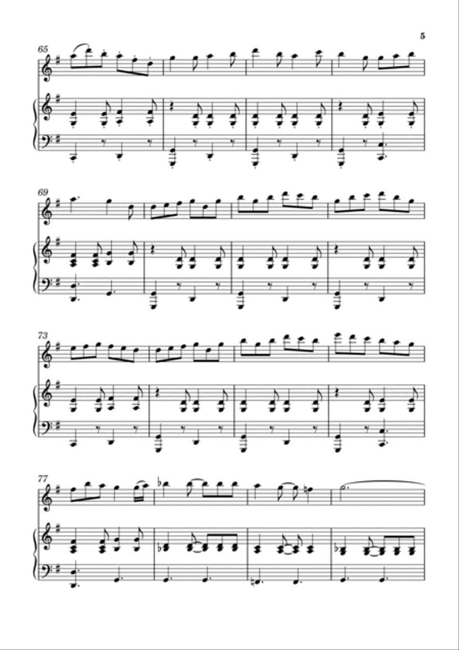A Medley of Three Christmas Carols Woodwind Duet scores gallery preview page 5