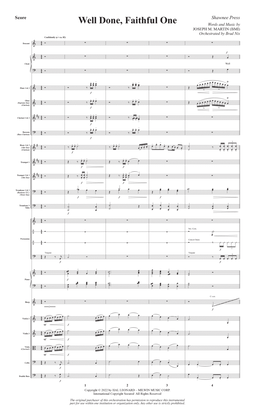 Book cover for Well Done, Faithful One - Full Score