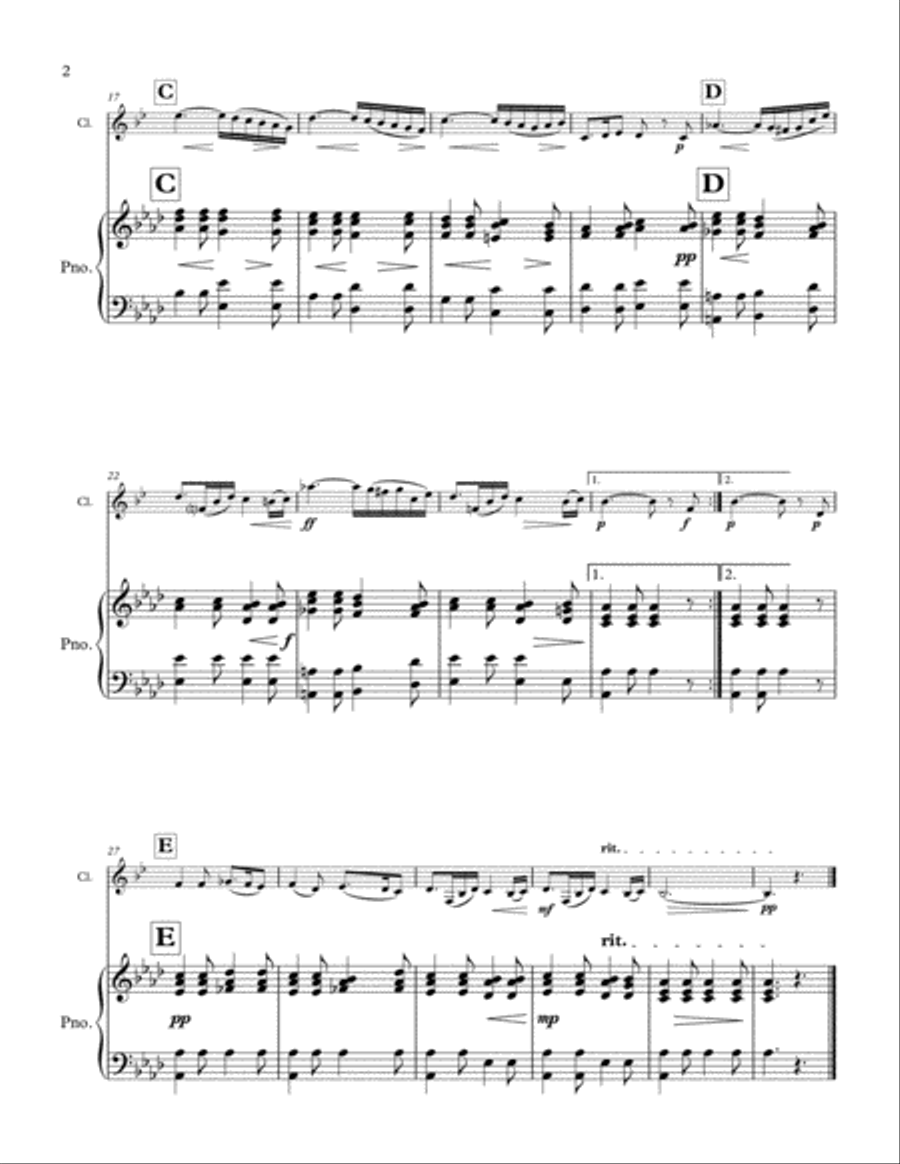 Sicilienne Clarinet Solo scores gallery preview page 2