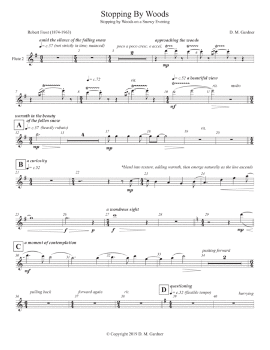 Stopping by Woods (Robert Frost) - INSTR PARTS (FULL ORCH) Full Orchestra scores gallery preview page 3